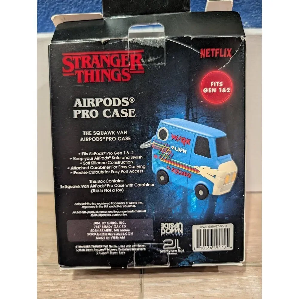 Stranger Things AirPods Pro Case Gen 1/2 Scoops Ahoy Van WSQK Silicone NIB